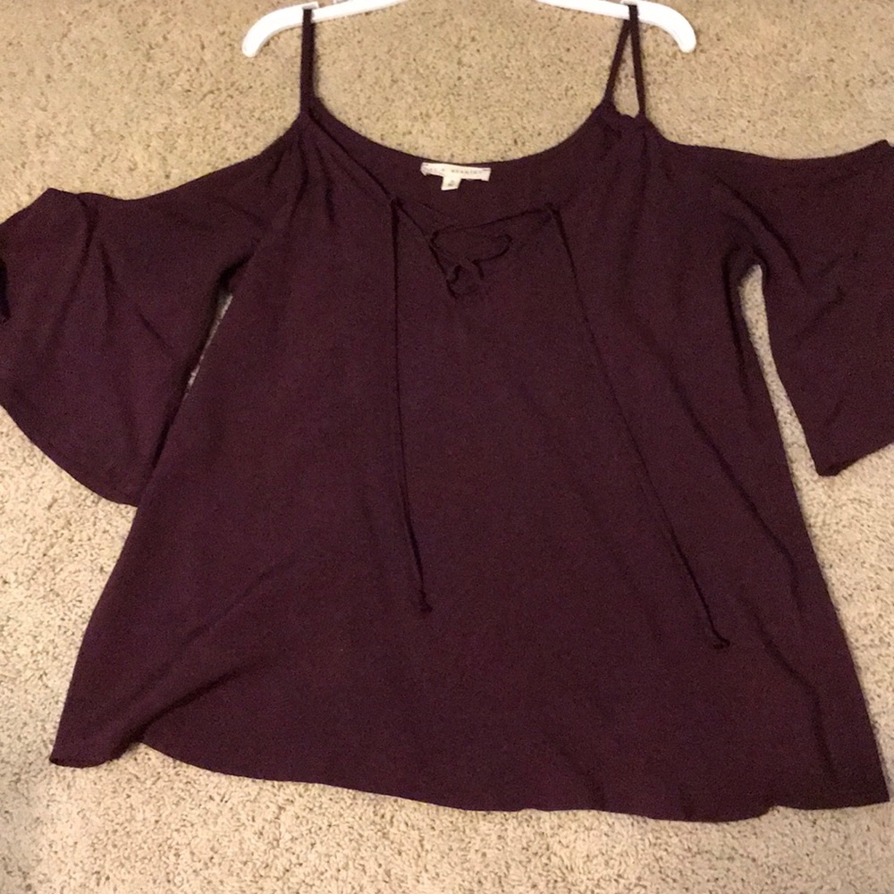 burgundy blouse